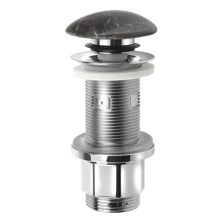 Sapho - Scarico Click-Clack per lavabo BLOK, diam. 6,7 cm, finitura pietra/nero