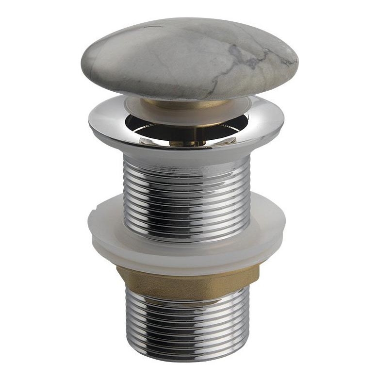 Sapho - Scarico per lavabo Click-Clack DALMA, diametro 6,7 cm, grigio