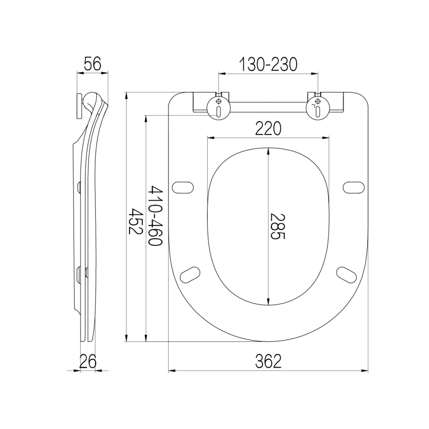 Sapho - Sedile del water SoftClose EDITA bianco