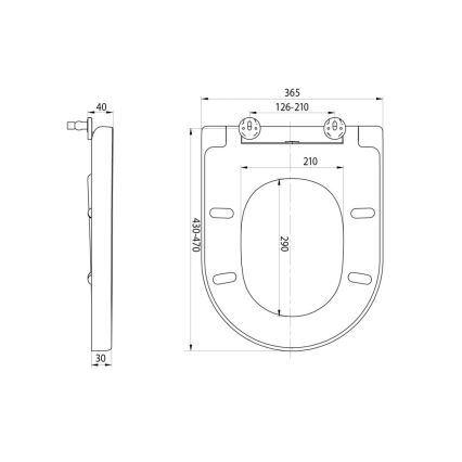 Sapho - Sedile per WC TURKU SoftClose, bianco