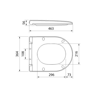 Sapho - Sedile WC HYGIE SoftClose bianco