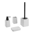 Sapho - Set bagno 4 pezzi bianco/nero