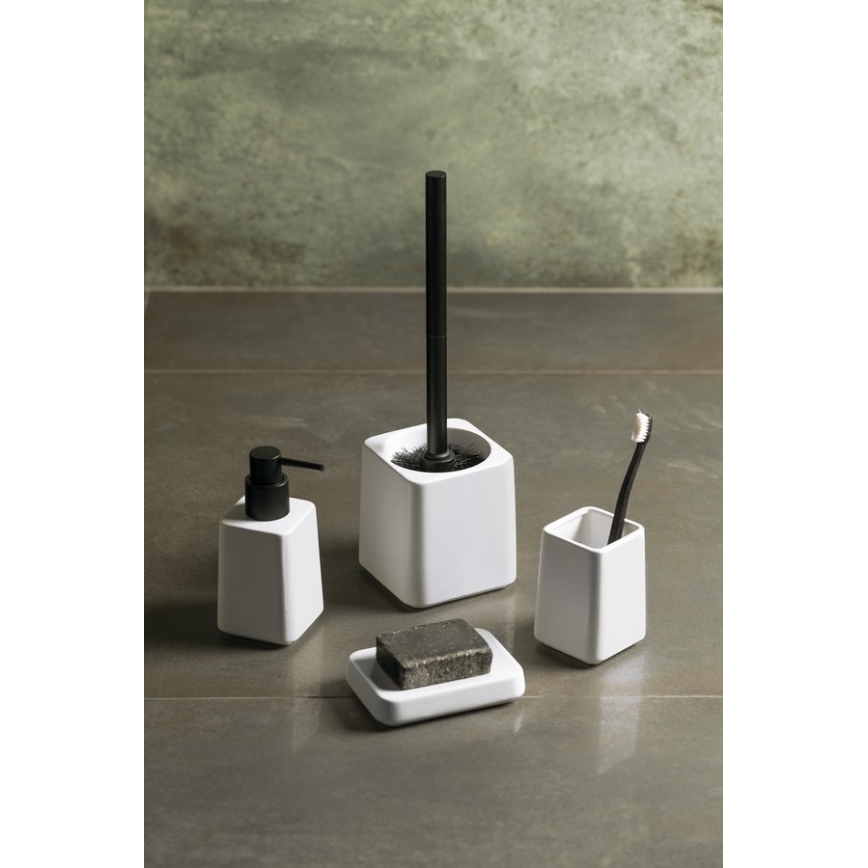 Sapho - Set bagno 4 pezzi bianco/nero