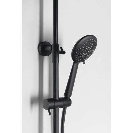 Sapho - Set doccia SOLARIS con miscelatore, nero opaco