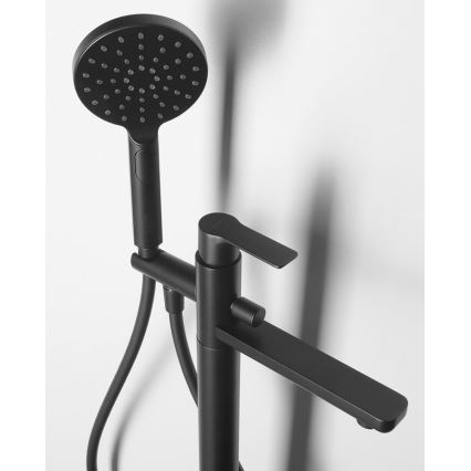 Sapho - Set per vasca con miscelatore PAX nero opaco