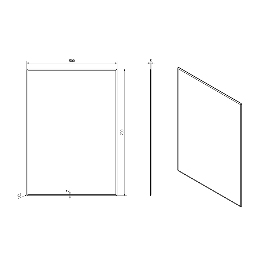 Sapho - Specchio ACCORD 50x70 cm vetro chiaro