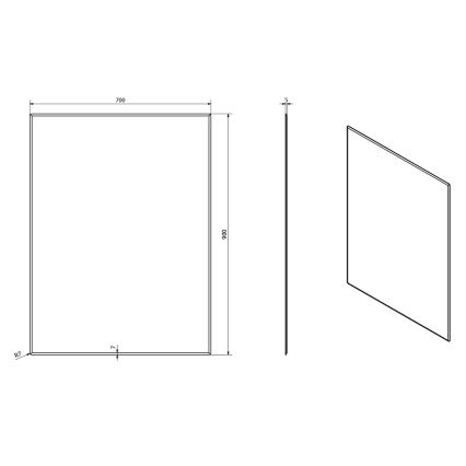 Sapho - Specchio ACCORD 70x90 cm