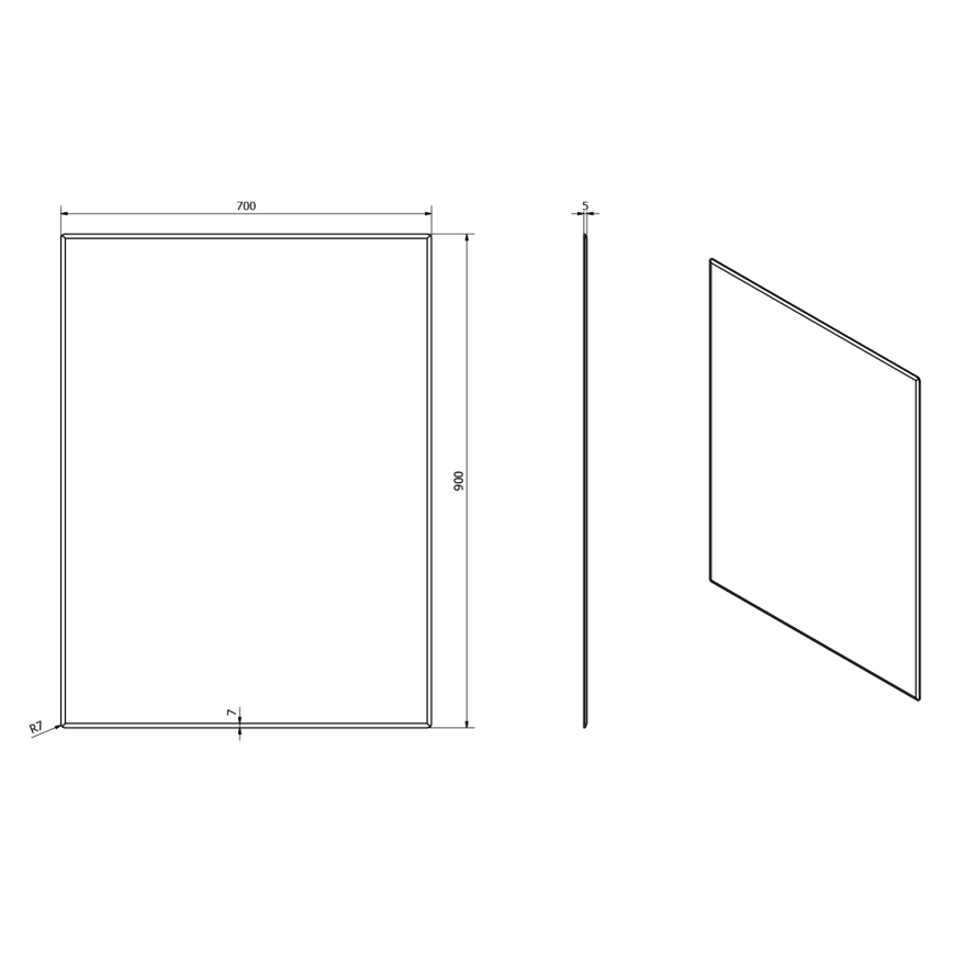 Sapho - Specchio ACCORD 70x90 cm