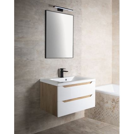 Sapho - Specchio con cornice AROWANA 60x80 cm nero opaco