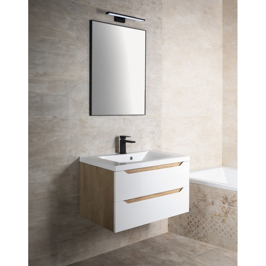 Sapho - Specchio con cornice AROWANA 60x80 cm nero opaco