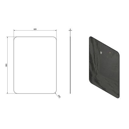 Sapho - Specchio ISHAPE 60x80 cm