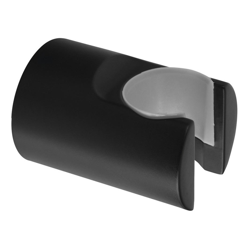 Sapho - Supporto doccia fisso rotondo/opaco nero