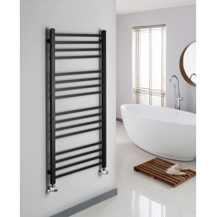 Sapho - Termoarredo da bagno METRO 120x50 cm nero opaco