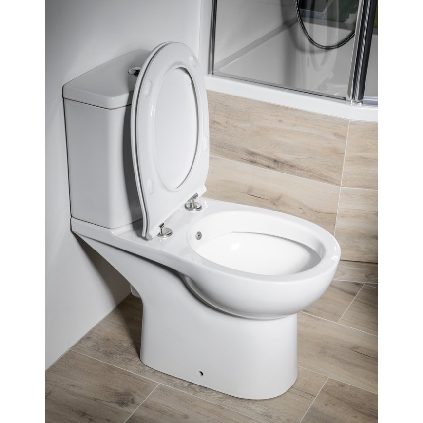 Sapho - WC combinato con doccetta bidet, scarico posteriore, ceramica/bianco