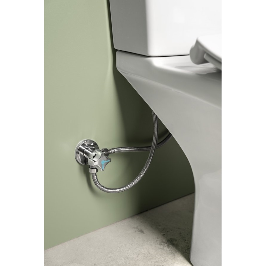 Sapho - WC combinato con doccetta bidet, scarico posteriore, ceramica/bianco