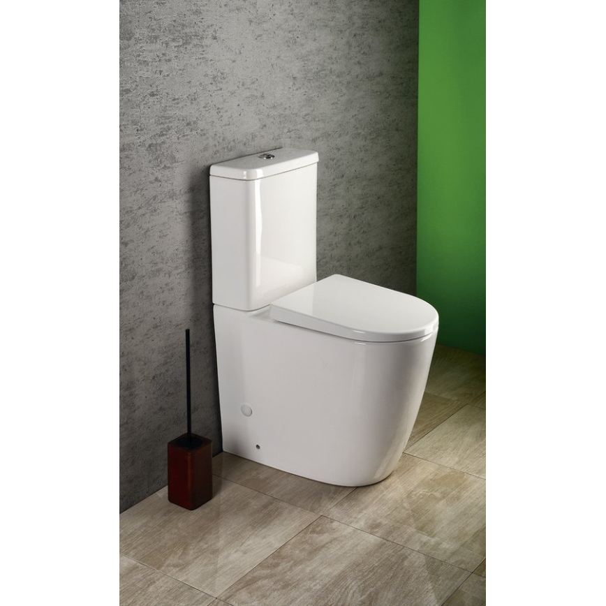 Sapho - WC combinato TURKU scarico inferiore/posteriore ceramica/bianco