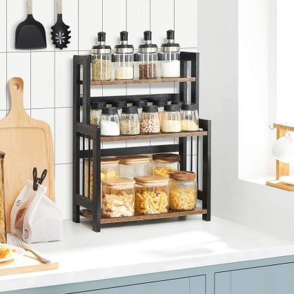 Scaffale a ripiani per cucina MARGE, nero