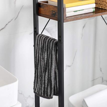 Scaffale da bagno RENARO marrone/nero
