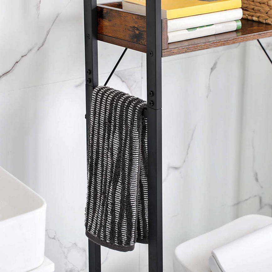 Scaffale da bagno RENARO marrone/nero