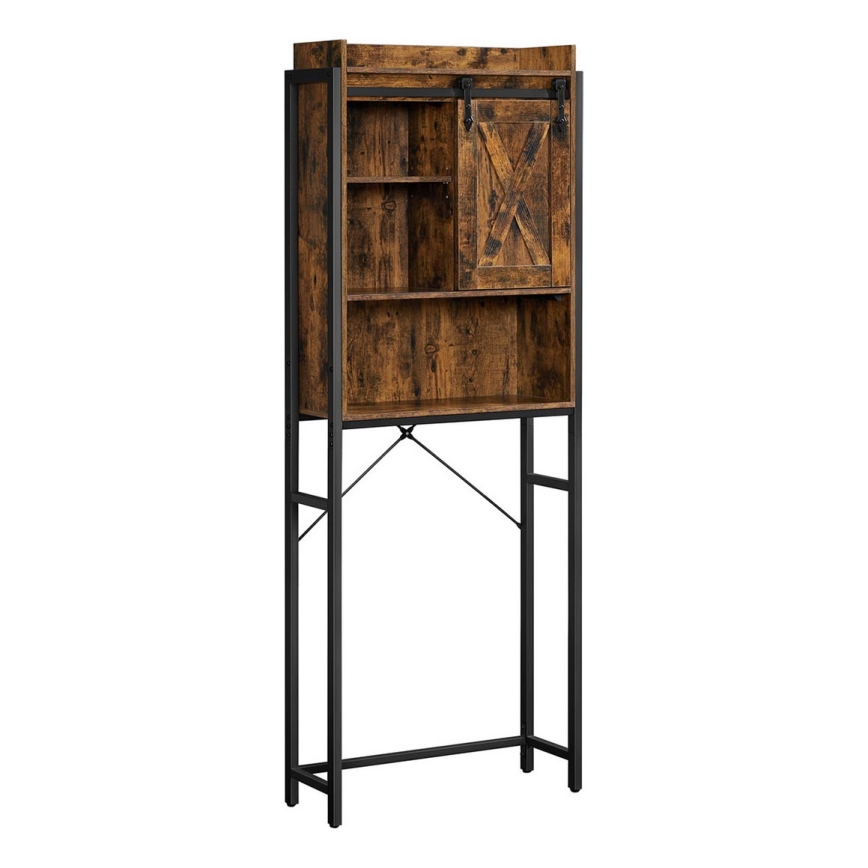 Scaffale da bagno RENARO marrone/nero