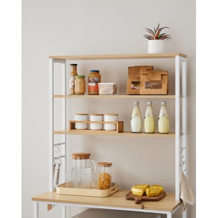 Scaffale da cucina MARGE marrone/bianco