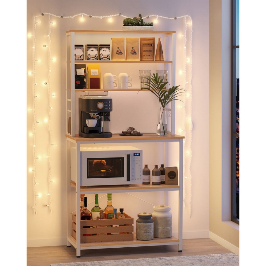 Scaffale da cucina MARGE marrone/bianco