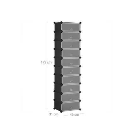 Scaffale modulare con cassetti BOXIFY, nero