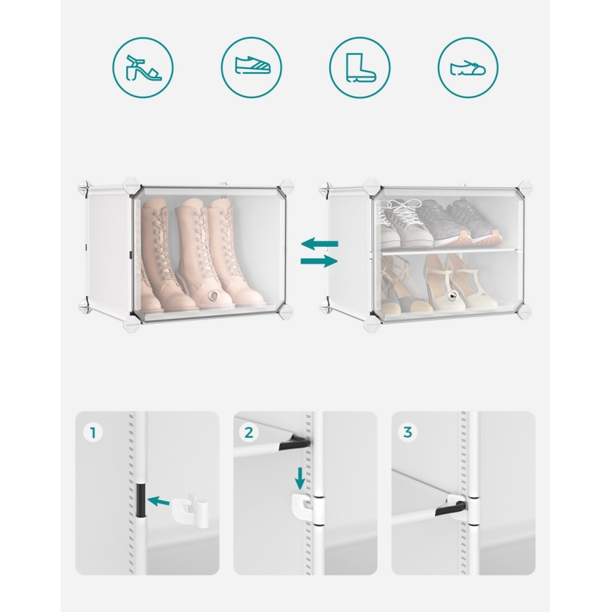 Scaffale modulare con scomparti BOXIFY bianco