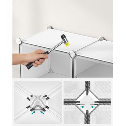 Scaffale modulare con scomparti BOXIFY bianco