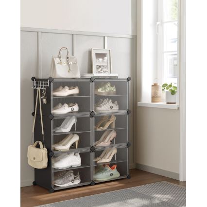 Scaffale modulare con scomparti BOXIFY, nero