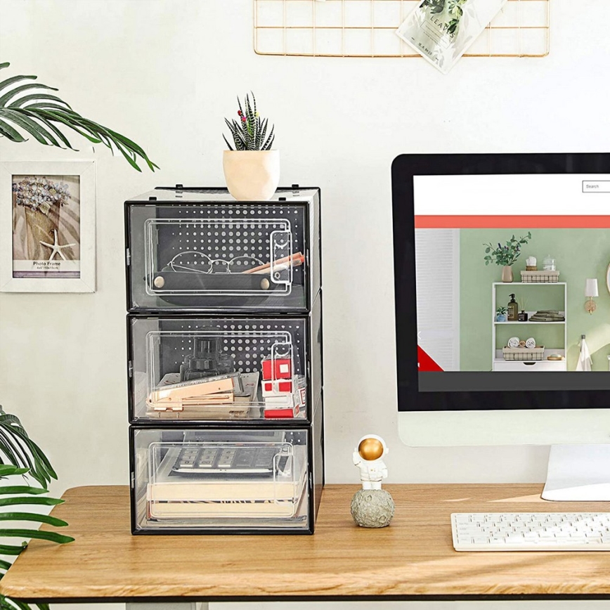 Scaffale modulare con scomparti BOXIFY nero