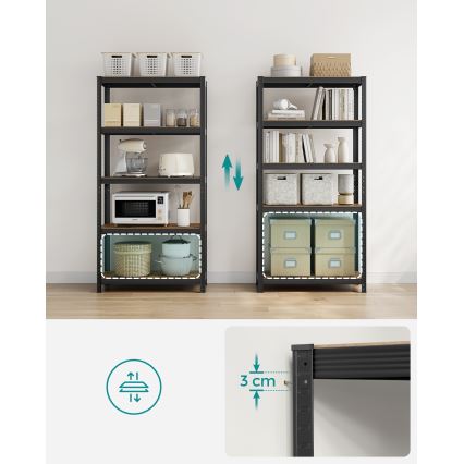 Scaffale ORDIFY marrone/nero