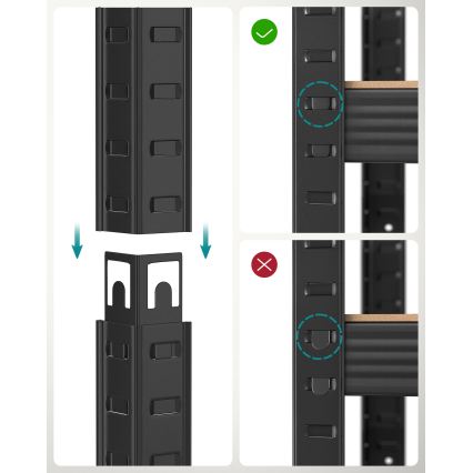 Scaffale ORDIFY marrone/nero