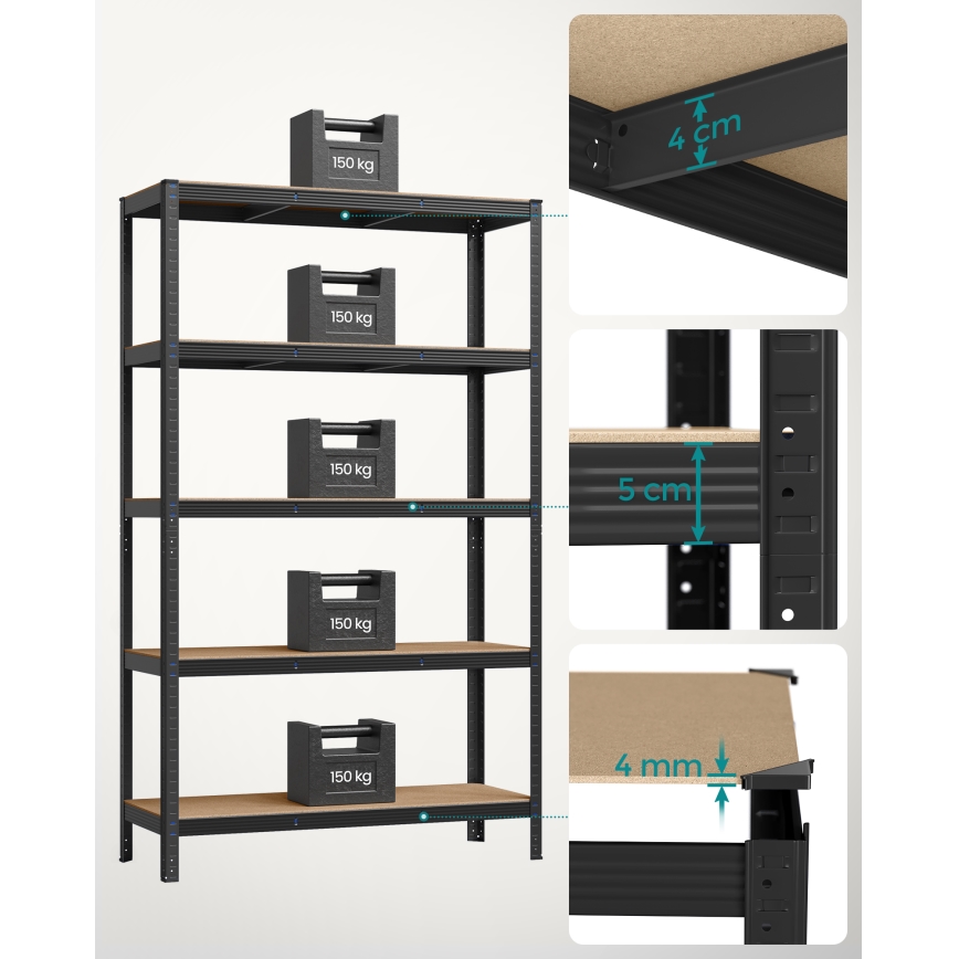 Scaffale ORDIFY nero