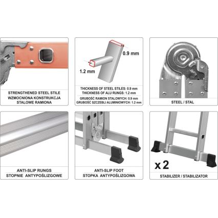 Scala multifunzionale 3,4 m