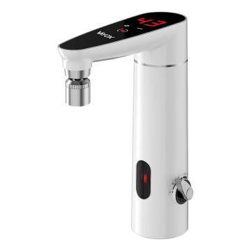 Scaldabagno a flusso continuo touch con sensore e display LED 3000W/230V IPX4 bianco
