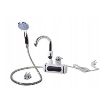 Scaldabagno istantaneo con spruzzatore e LCD display 3000W/230V IPX4 bianco