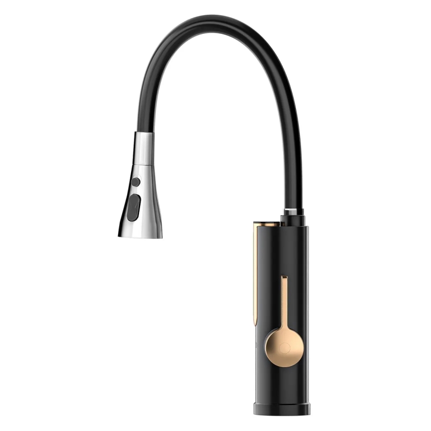 Scaldacqua istantaneo a flusso con display LED 3000W/230V IPX4 nero/oro