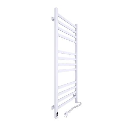 Scaldasalviette a pioli da bagno con termostato AVANGARD 227W 120x48cm, bianco, lato destro