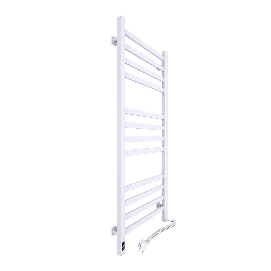 Scaldasalviette a pioli da bagno con termostato AVANGARD 227W 120x48cm, bianco, lato destro