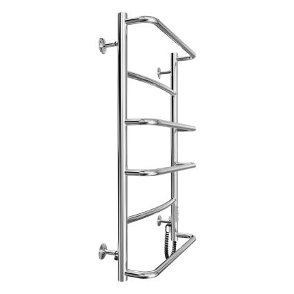 Scaldasalviette a pioli per bagno LUX 105W/230V 80x53 cm in acciaio inox/cromo lucido, lato destro