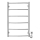 Scaldasalviette a scala CLASSIC 100W/230V 81x53cm acciaio inossidabile/cromo lucido destra