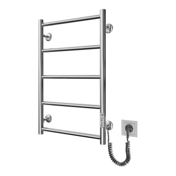 Scaldasalviette a scala CLASSIC 65W/230V, 65x43 cm, acciaio inox/cromo lucido, lato destro