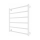 Scaldasalviette a scala da bagno INOX FLAT 122W/230V 57x43 cm inox/bianco