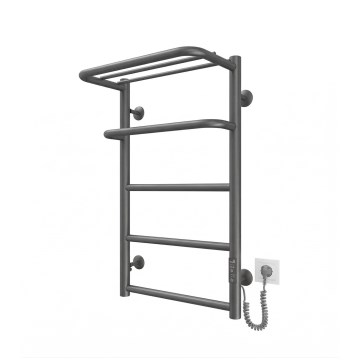 Scaldasalviette a scala HOTEL 75W/230V 65x43 cm inox/antracite lato destro