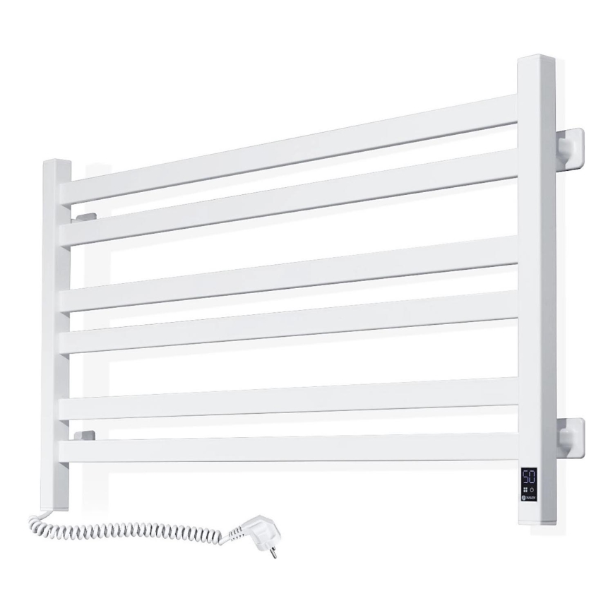 Scaldasalviette a scala per bagno AVANGARD con termostato 300W/230V 50,6 cm IP44 bianco attacco sinistro squadrato
