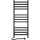 Scaldasalviette a scala per bagno con termostato AVANGARD 227W 120x48cm nero, attacco a sinistra