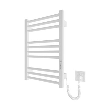 Scaldasalviette a scala per bagno HF DERBY 100W/230V 57x43 cm, bianco, lato destro