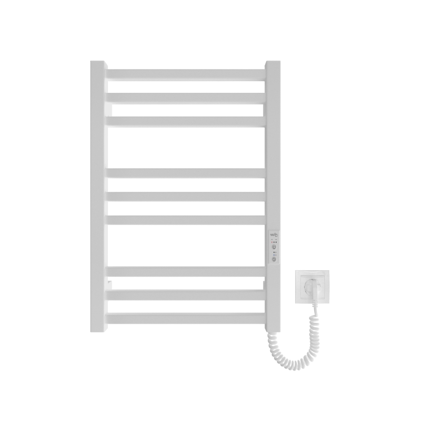 Scaldasalviette a scala per bagno HF DERBY 100W/230V 57x43 cm, bianco, lato destro