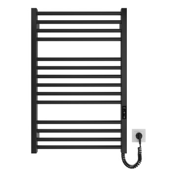 Scaldasalviette a scala per bagno HF DERBY 170W/230V 77x53 cm nero IP44